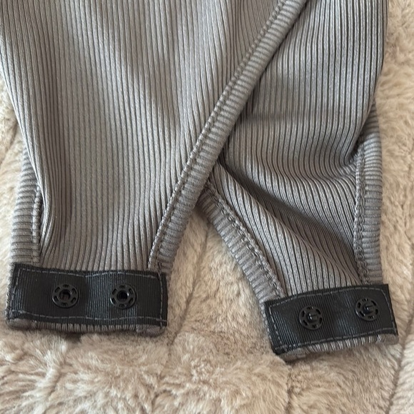 SM262 Sleek Gray Bodysuit with Spaghetti Straps - Picture 9 of 10